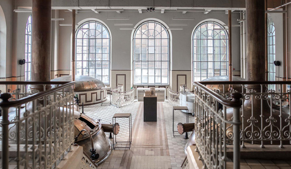 De brouwzaal in De Hoorn De brouwzaal in De Hoorn