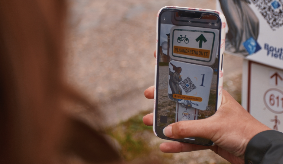 QR-code langs de route